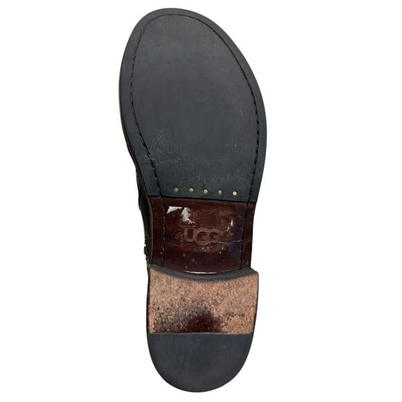 UGG Australia Conor Studded Moto Leather Boot Black Women Size 9.5 - Picture 6 of 10